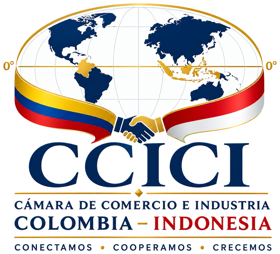 Logo CCICI · Cámara de Comercio e Industria Colombia–Indonesia