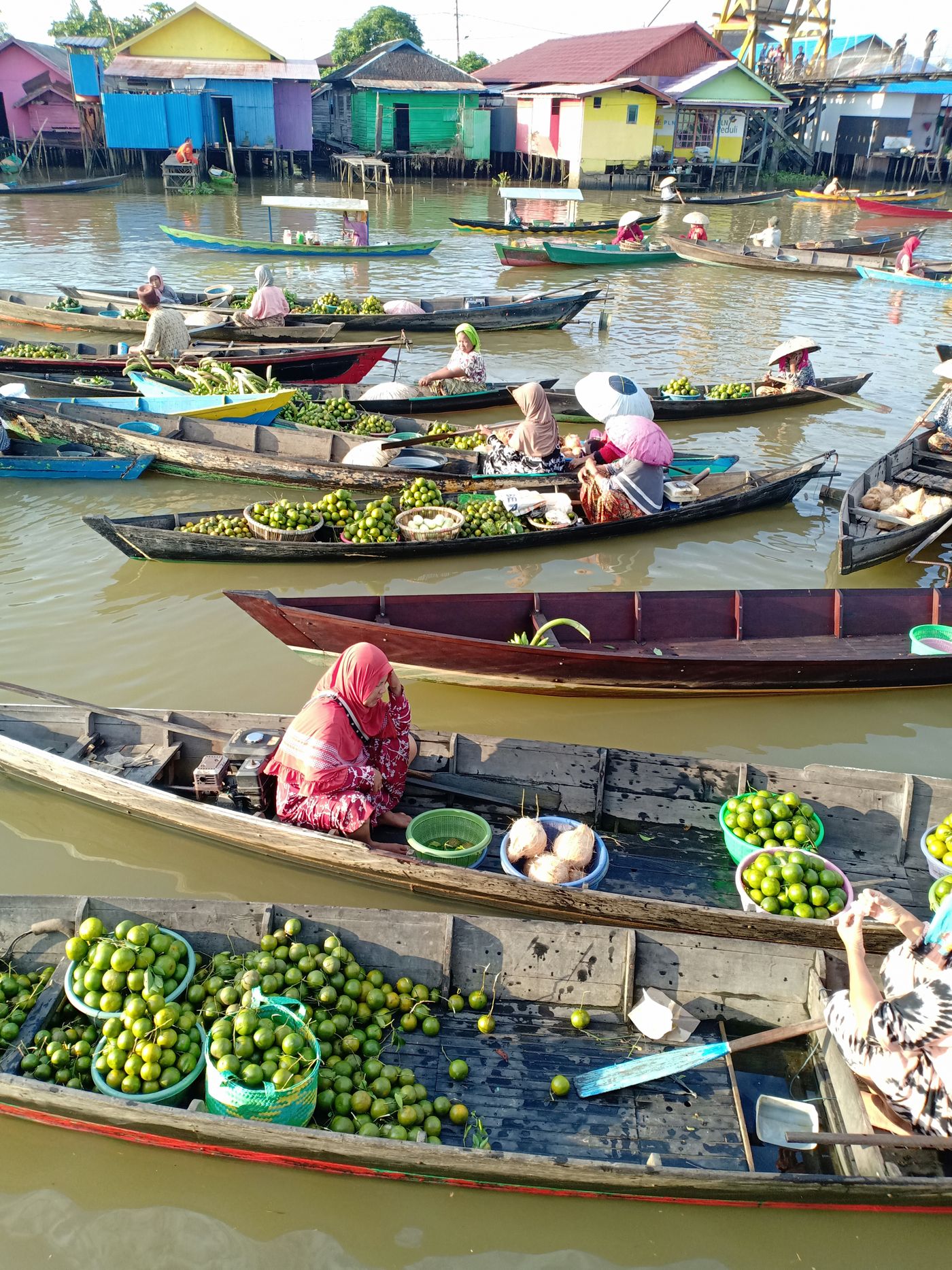Mercados flotantes, Indonesia